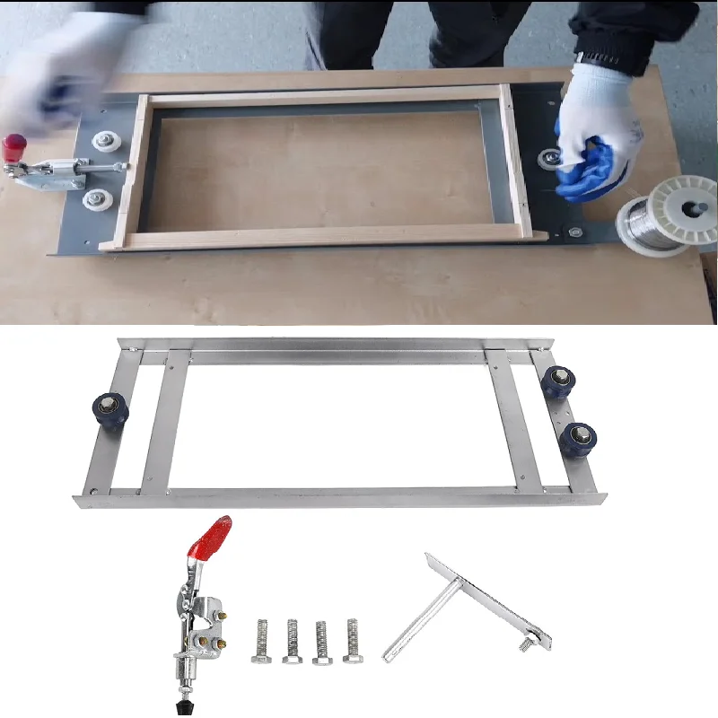 Натяжитель проволоки рамы улья, языковая пропускная база, монтажная плата рамы улья, монтажная рама, проволока, затягивающая проволоку, инструменты для пчеловодства
