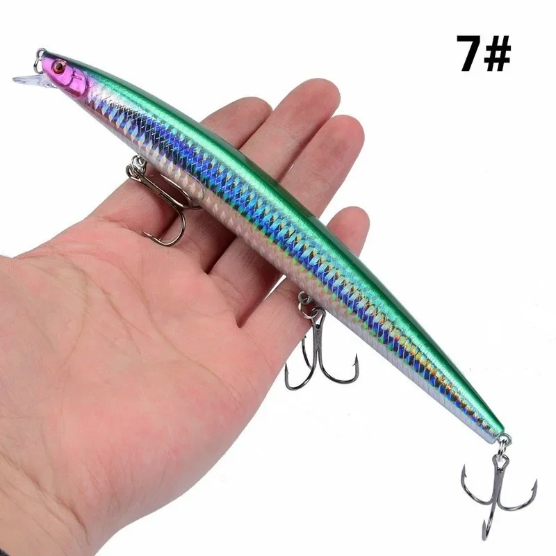16 Farben 18cm 24g Elritze Angel köder Laser Kurbel köder harter künstlicher Köder Kunststoff großer gefälschter Fisch lockt Seefisch köder