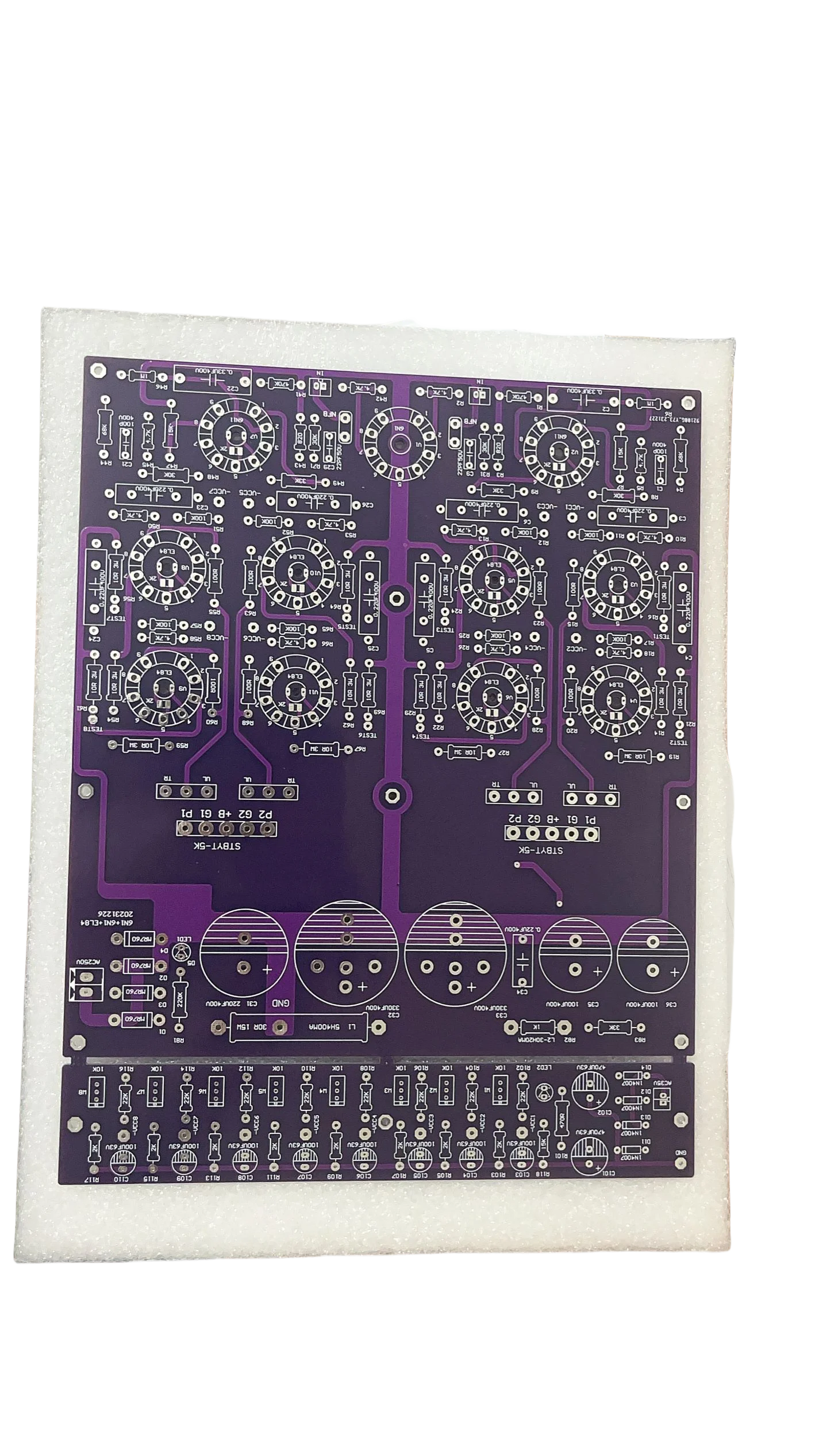 HUAJI Electronic Tube Tube Amplifier 6N1+6P14 Parallel Push-Pull Tube Amplifier 2*20W Power Amplifier PCB Circuit Board