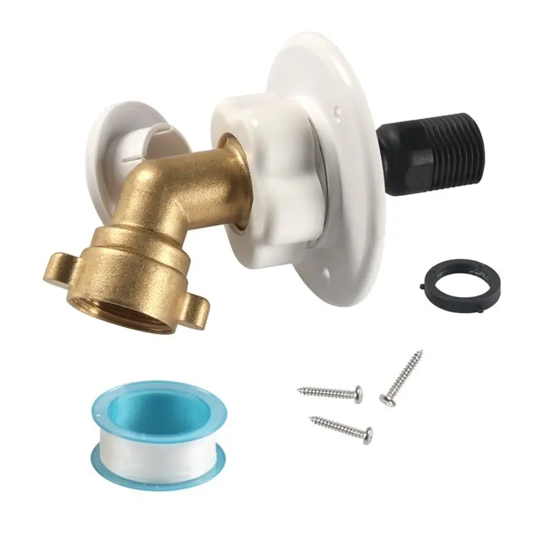 Best-Selling RV City Water Fill Inlet Flange Brass With Hose Elbow Check Valve Hookup Connector For Trailer Marine