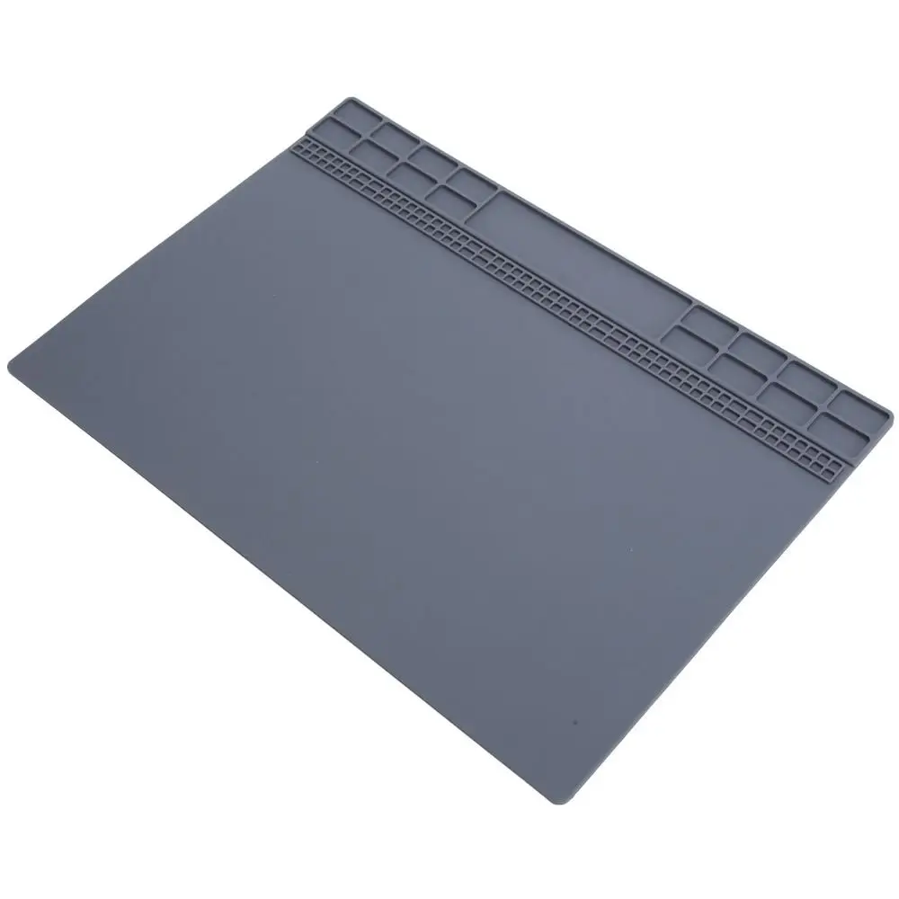

Gray Anti-Static Mat Silicone 350*250mm Non Slip Watch Repair Pad Non Slip Surface Watchmaker Maintenance Table Desk