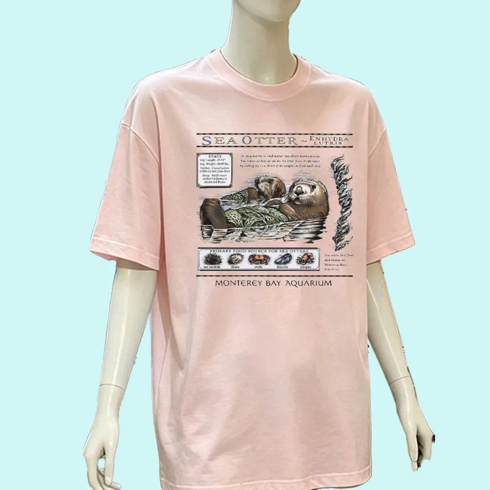 Vintage Sea Otters Monterey Bay Aquarium Shirt Otter Monterey Bay Aquarium Tees Otter Lovers Gift Clothes Retro Ocean Clothes