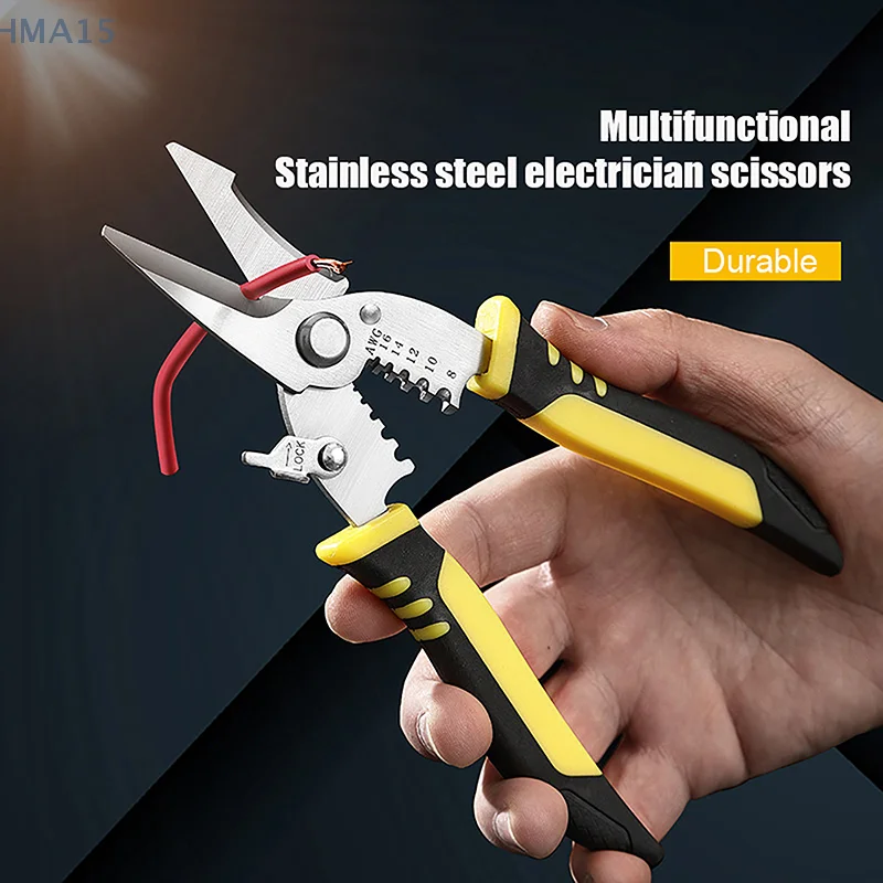 Wire Cutters Crimping Pliers Multi Function Pliers Stripping Pliers Electrician Scissors Hand Tools Electrician Tools Portable