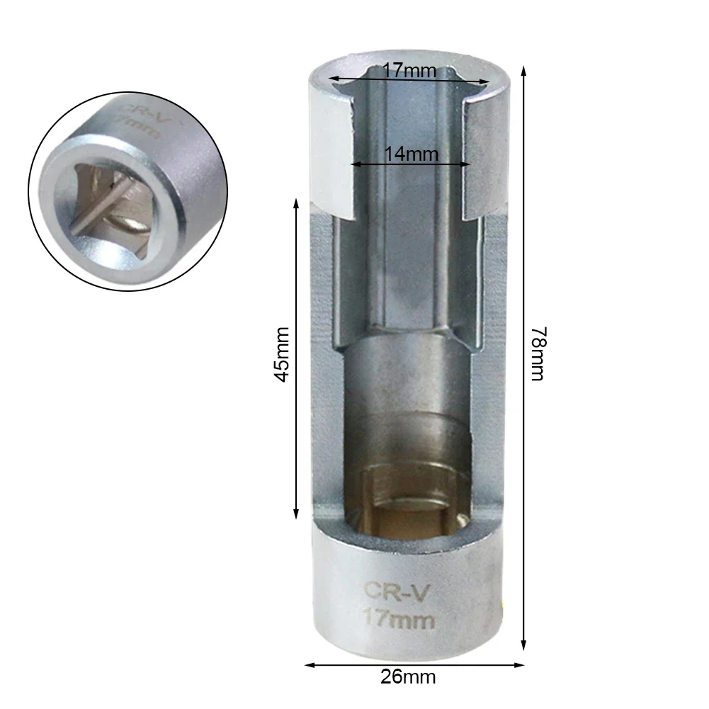 Drive Socket Wrench Drive Removal Universal Auto Oxygen Sensor Installation Tool 17/19mm Special Tool For Repairing