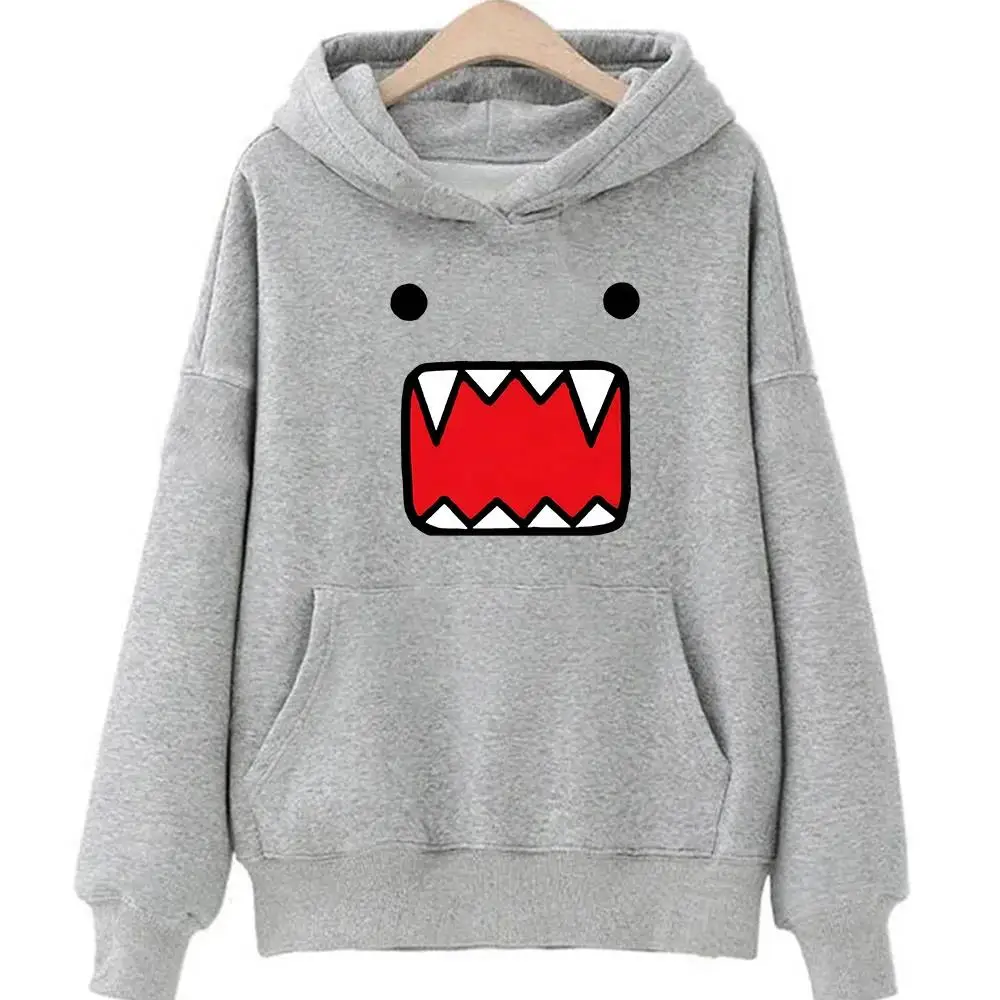 Hot Anime Domo Kun Printed Hooded Men Women Plus Size Hoodies High Quality Pullover Harajuku Unisex Aesthetic Sweatshirt Tops