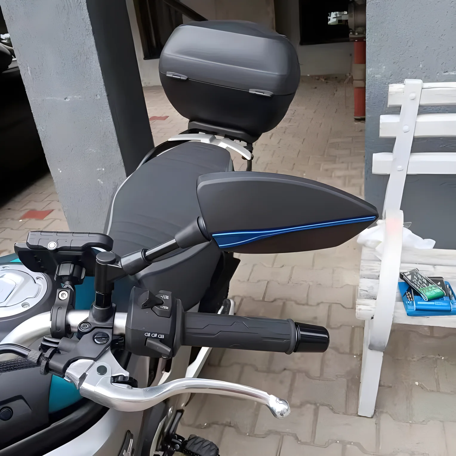 لياماها T-MAX TMAX 530 560 SX DX TMAX530 TMAX560 XP530 Tech MAX مرايا الرؤية الخلفية القابلة للتعديل للدراجات النارية ، المرايا الجانبية المميزة