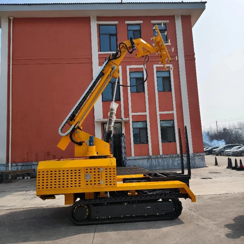 Customized Hydraulic Solar Panel Installation Carrier Crawler Type PV Panel Handling Transport Machine
