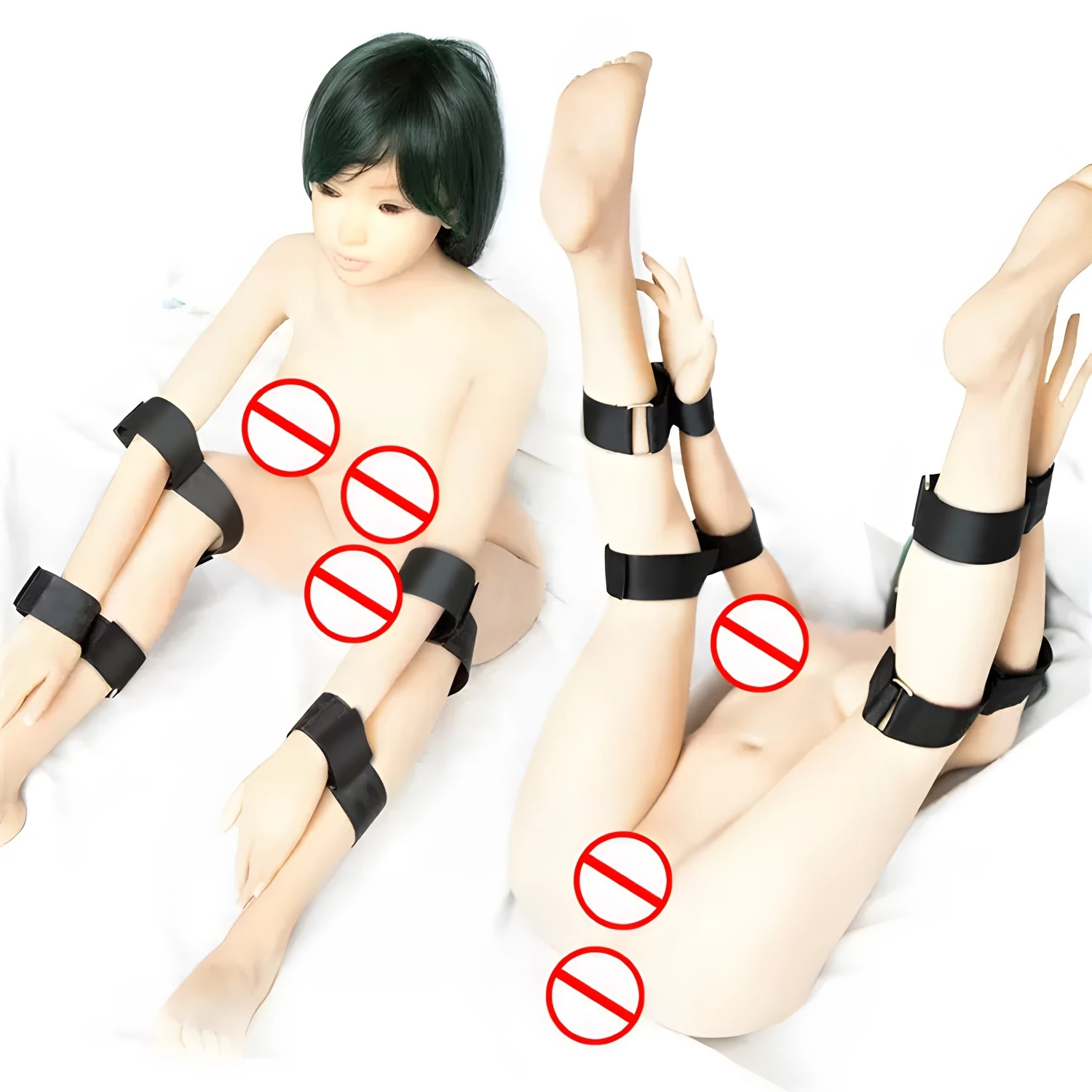 BDSM Bondage Couple Sex Slave Game Hand And Foot Restraints Adjustable Size Fixed Belt Adult Toys Training Stimulation Sex Shop