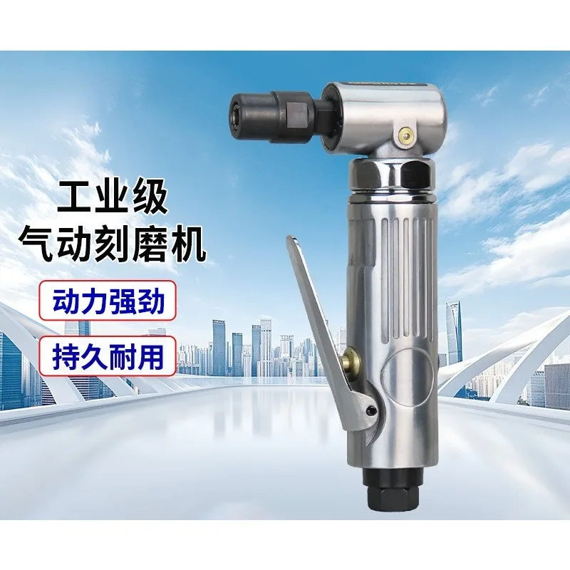 90 Degree Right Angle Pneumatic Die Grinder Elbow Air Grinder For Deburring Sanding And Surface Polishing