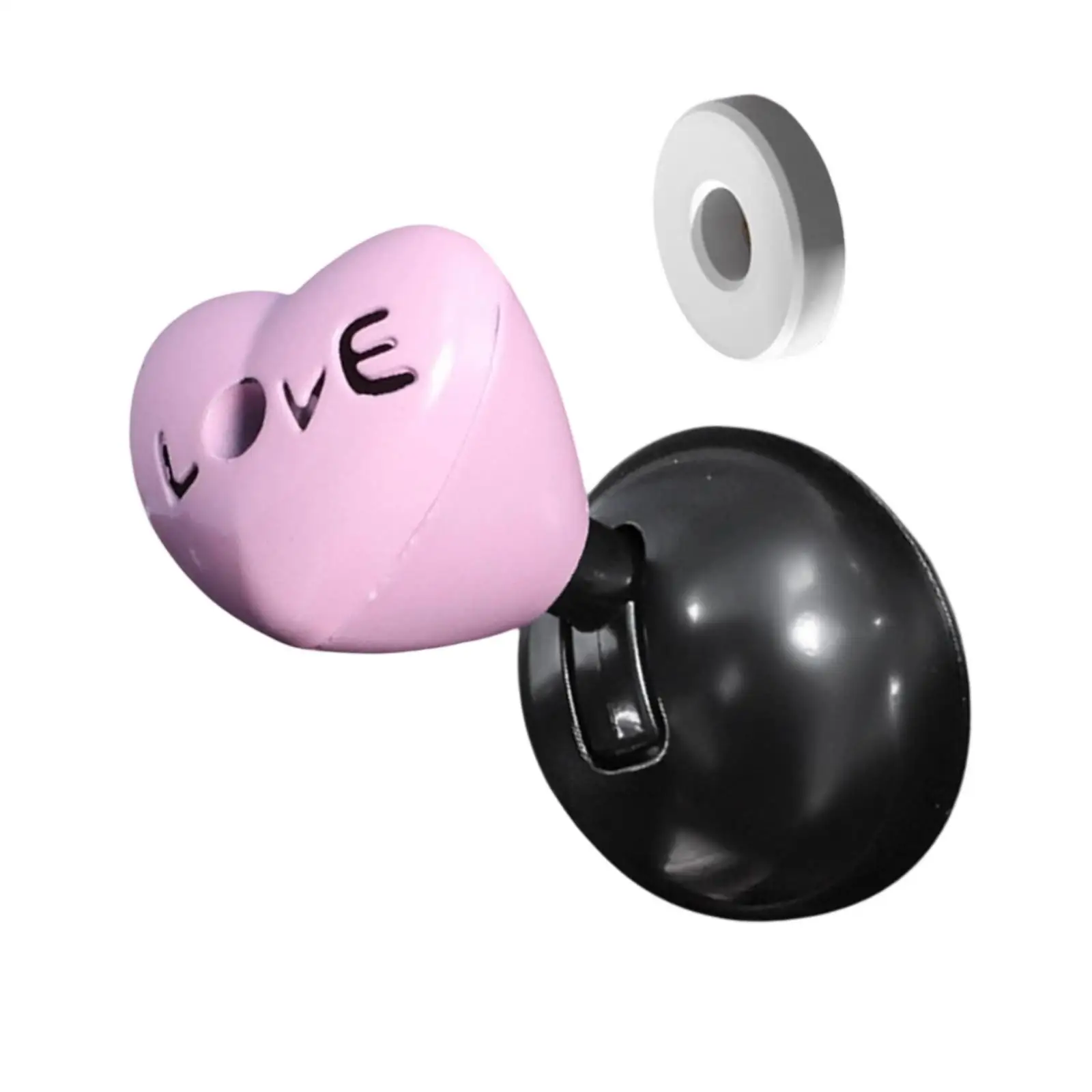 Car Start Stop Button Cover Heart Shaped Metal Push Button Decorative Fragrant Engine Starter Self Stick Installation Universal