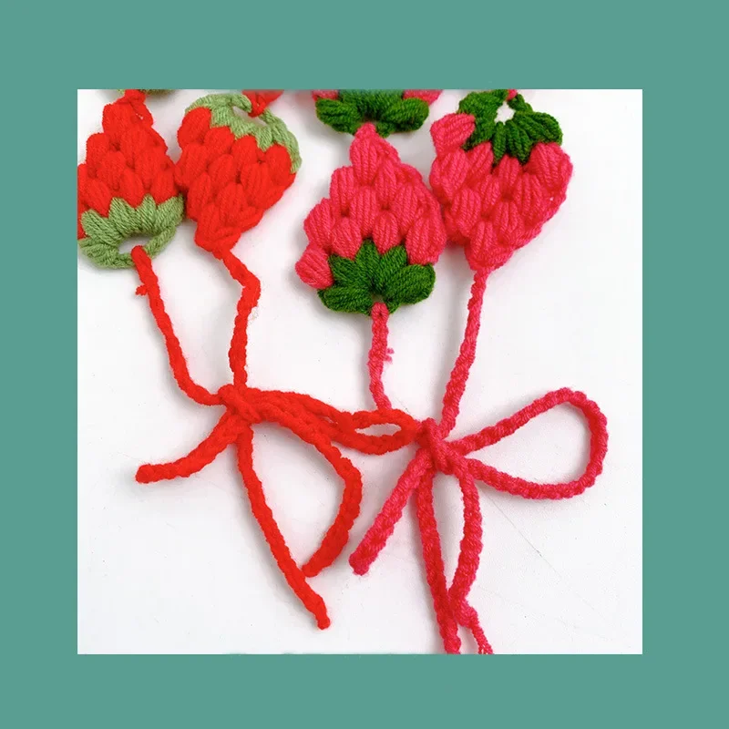 Ins Cute Strawberry fasce per le donne coreano a mano all\'uncinetto Mori Fairy Headband quotidiano Casual Versatile accessori per capelli