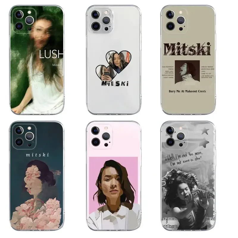 Hip Hop Singer M-Mitski Phone Case For iPhone 15 14 13 12 11 Pro Max Xs Xr X 7 8 Plus 12 13 Mini Silicone Clear Cover