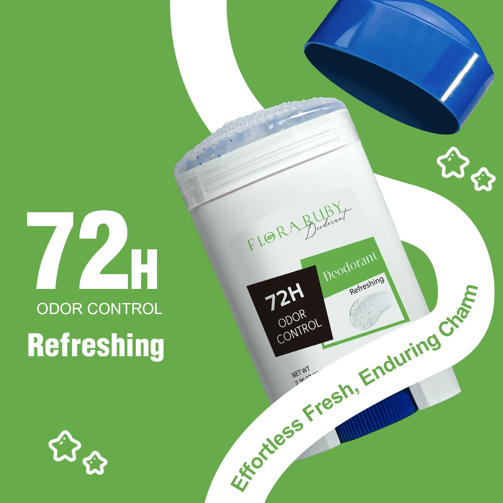 Erfrischender Deodorant-Stick, 72 Stunden, Anti-Unterarm-Geruch, Achselhöhle, Anti-Schweiß-Körperbalsam, tragbare Entfernung, schlechter Geruch für Outdoor, Reisen