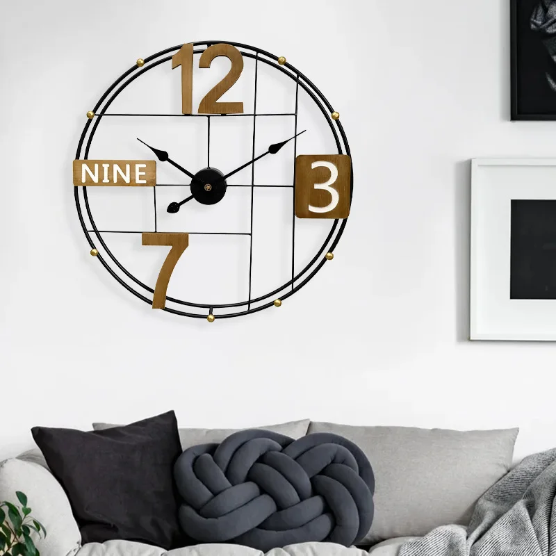 

Personalized Hand-Assembled Wall Clock, European Style, Fashion Wall Decoration, Home Creative, Digital Art, Cross-Bo