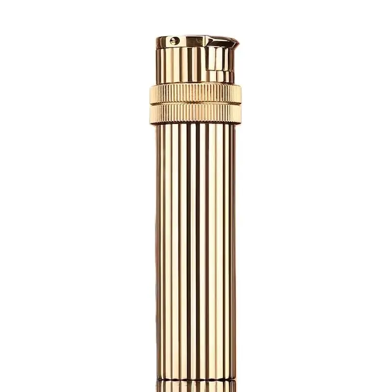 

Classic Mechanical Refueling Lighter Brass Double Gear Rotating Ignition Gasoline Lighter Size 73.5mm