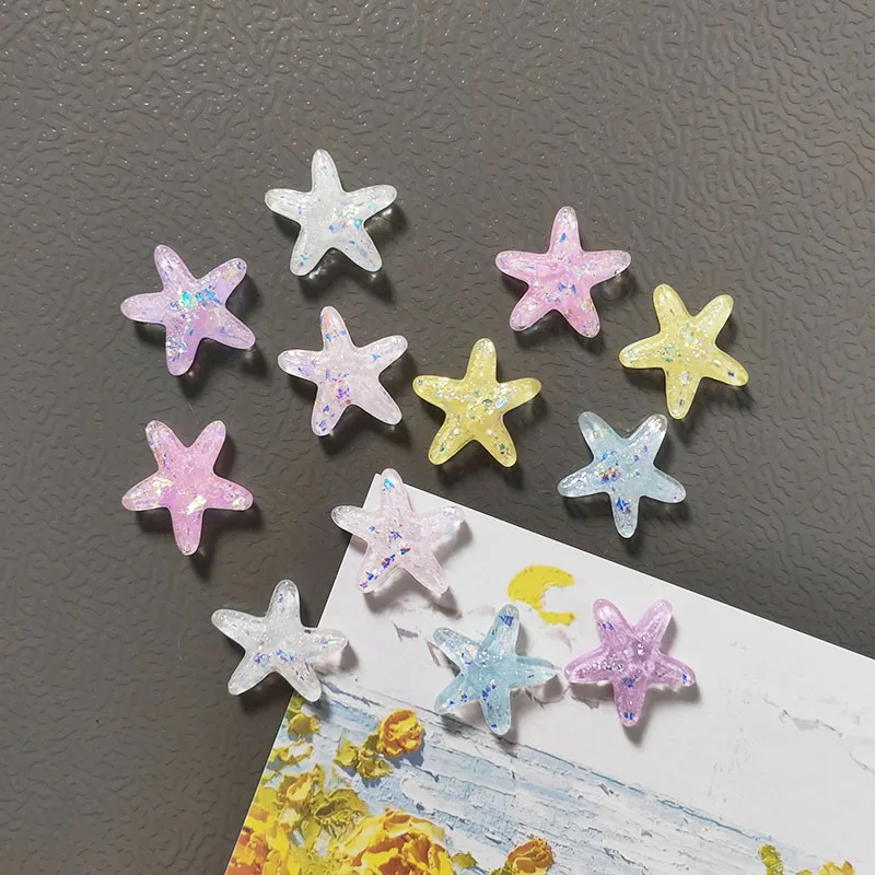 6pcs Resin Starfish Fridge Magnet Beach Theme Kitchen Decor Accessory Cute Sea Life Decorative Magnetic Refrigerator Home Decor