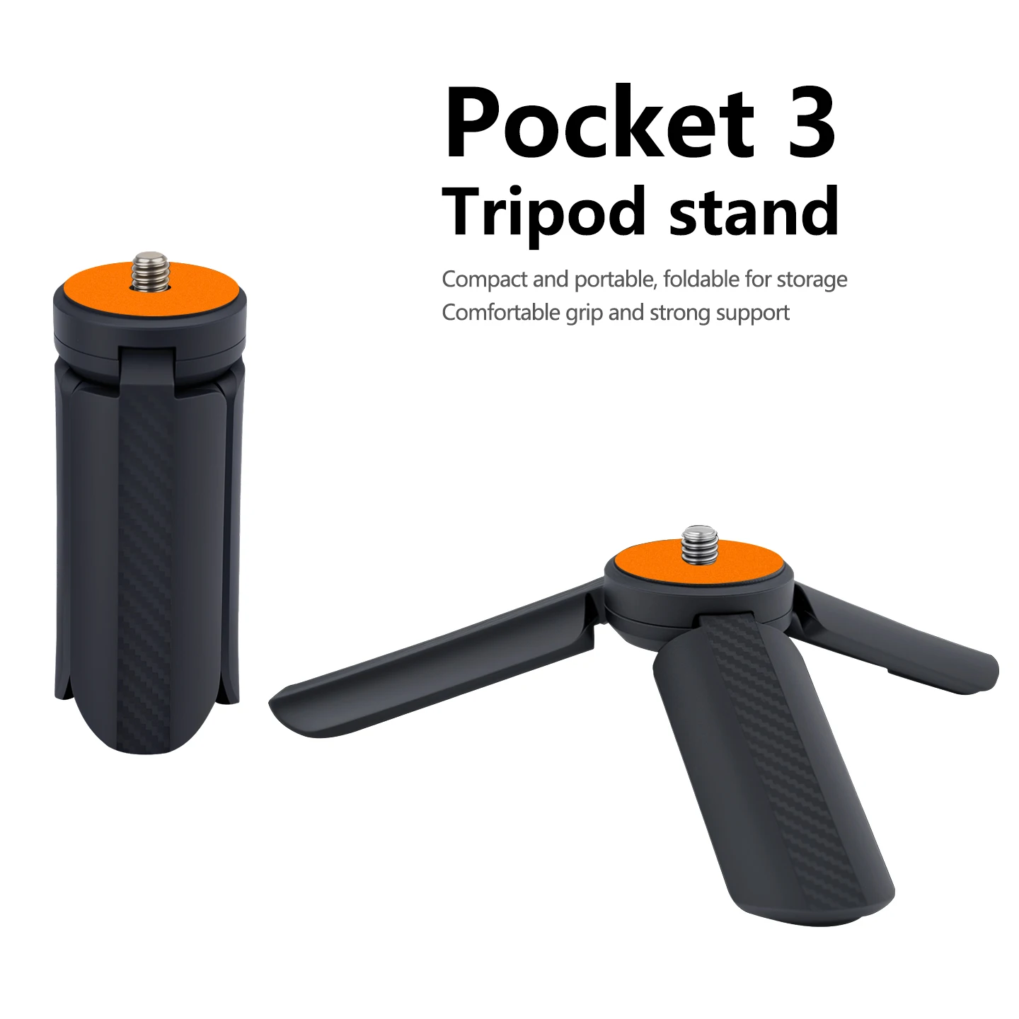 Mini Portable Handheld Selfie Stick Stand Tripod Base Accessory for DJI Pocket 3 Sports Camera