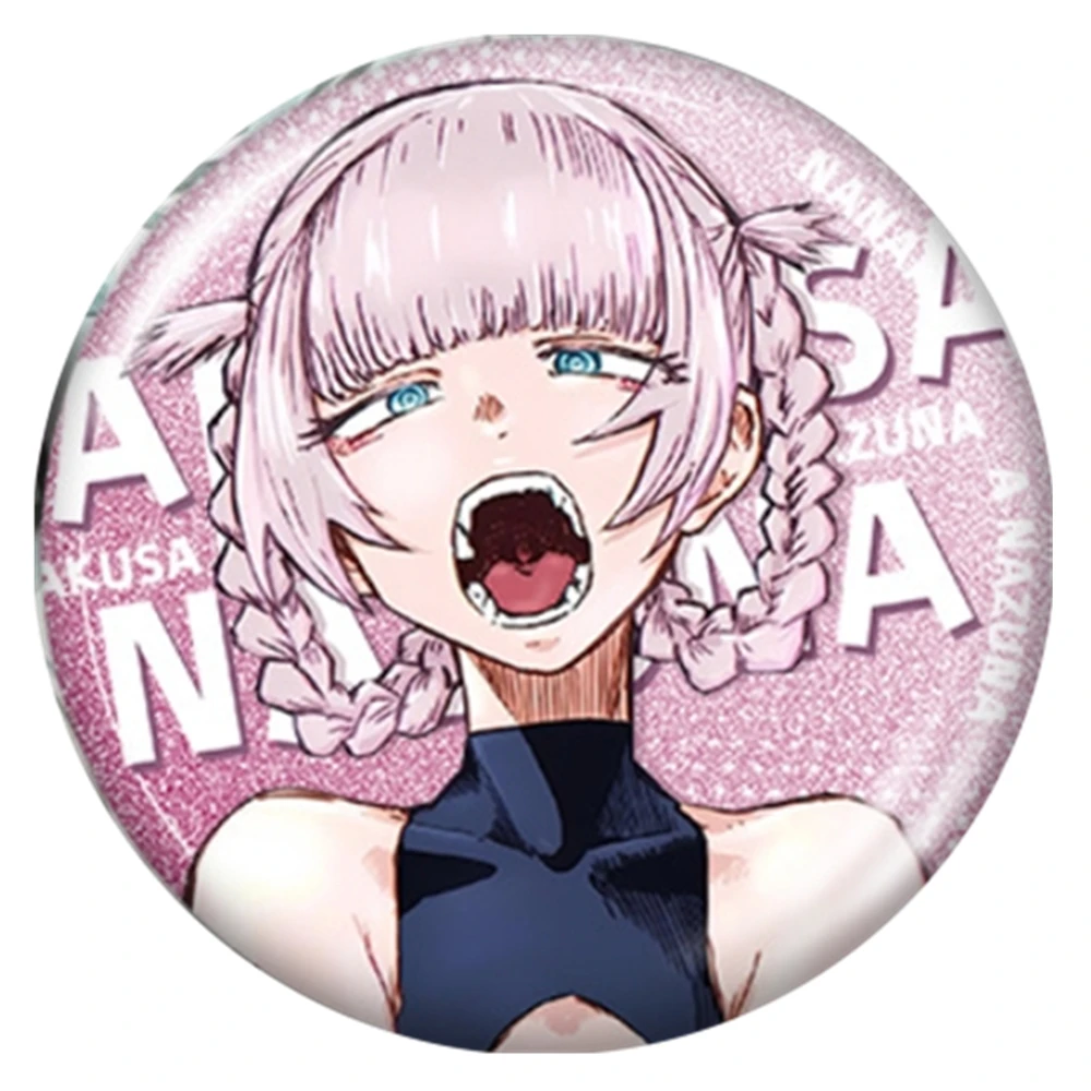 58mm Anime ‌Call of the Night‌ Yofukashi no Uta Nanakusa Nazuna Cosplay COSTUME Badge Pin SPTE Tinplate Brooch Prop Xmas Gilf view 3