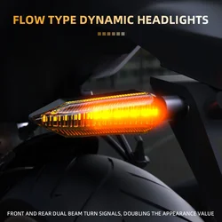 Motorcycle and electric vehicle decorative light modification accessories, body light 12V flowing light LED lighting universal