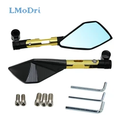 LMoDri Retro Universal Motorcycle Rear View Mirrors Anti-glare Motorbike Handlebar Side Mirror CNC Street Sports Vehicles