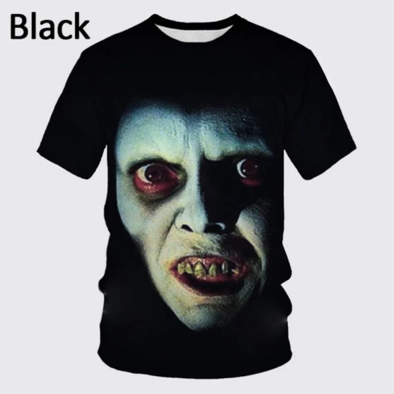 TShirts Movies The Exorcist  3D Print Summer Tees Round Neck Short Sleeve Casual T Shirt Oversized Men Women Kids Tops Clothes