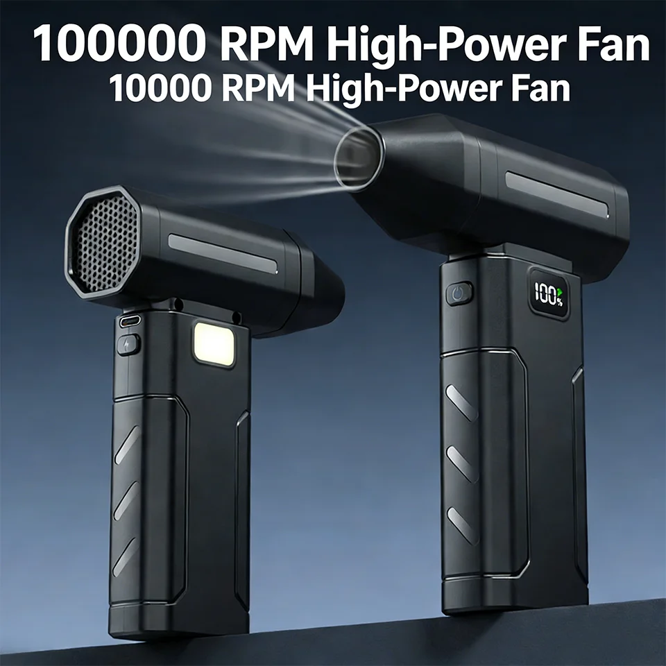 

2026 НОВЫЙ ГОРЯЧИЙ уличный промышленный небольшой вентилятор турбина высокоскоростной вращающийся пылеочиститель настольный ручной ветроэнергетический портативный уличный