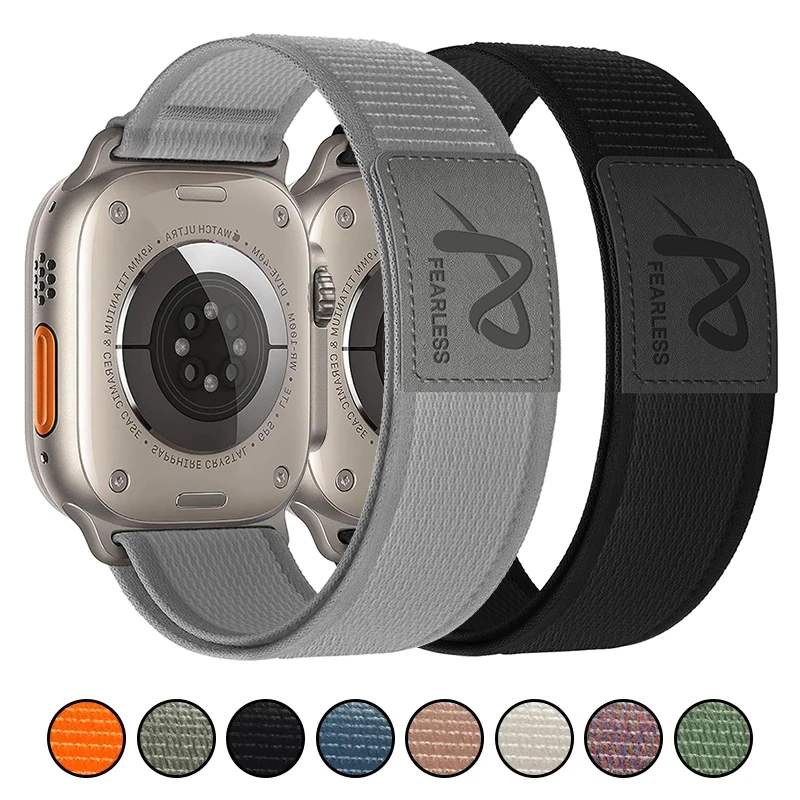 Tali Loop Jejak untuk Jam Tangan Apple Ultra 2 Band 49Mm 44Mm 40Mm 45Mm 41Mm 46Mm 42Mm 44 Mm Gelang IWatch Seri 10 SE 9 8 7 6 5 4