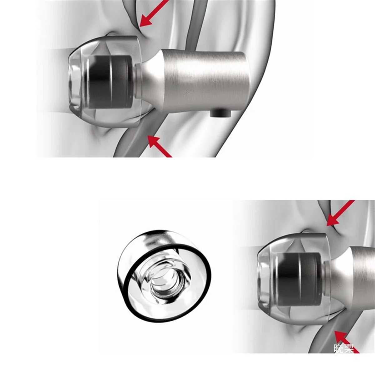 Untuk AZLA Xelastec Eartips Monitor In-Ear IEM HiFi ear1697ti Qdc Earplug bahan TPE Filter antiselip E