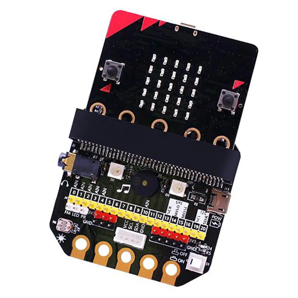 لـ Micro:bit Basic: Bit IO لوح تمديد أفقي من النوع Pinboard Microbit Python لوحة تطوير دعم بنة