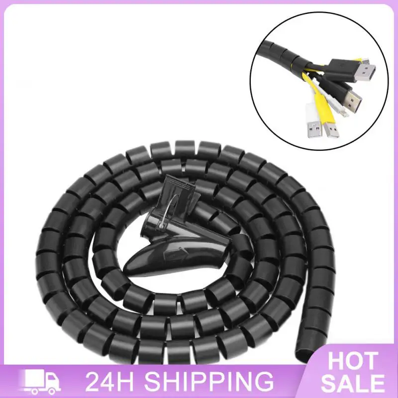 Organizador de cabos elegante, fácil de usar, protetor de fio, limpo e arrumado, flexível, espiral, sem cabo, ferramenta de organização inovadora