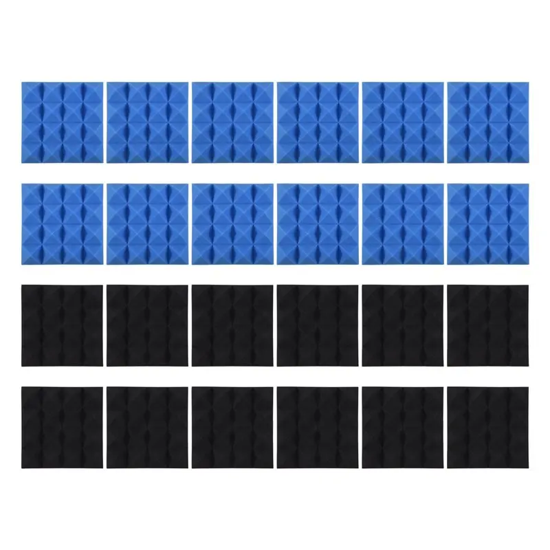 

CGDS-24 шт. 25x25x5 см Акустические звукоизоляционные панели-пирамидки для студий, шумопоглощающие, звукопоглощающие, звукоизоляционные панели для обработки пространства