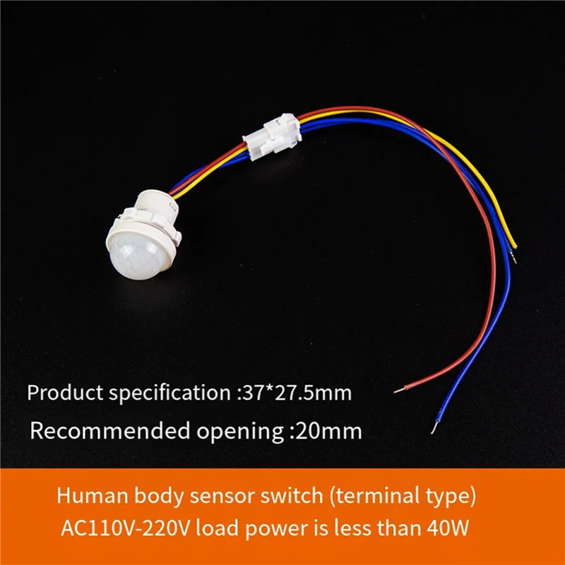 

【Срочная сделка】8 шт. выключатель света с датчиком движения, интеллектуальный переключатель обнаружения датчика PIR, AC110-240 В, потолочное или настенное крепление, умный светильник Swi