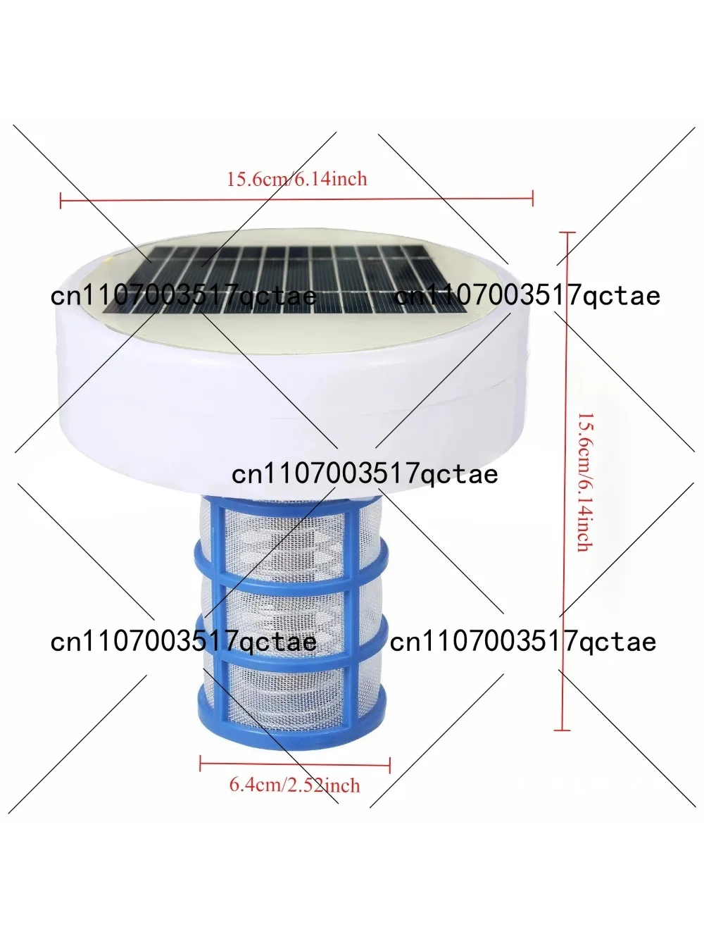 Swimming Pool Solar Copper Ion Purifier Algae  Floating Suppression Algae Removal Device Solar Pool Lonizer Up To 35000 Gal
