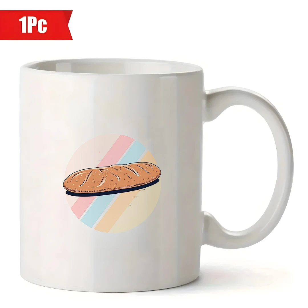 كوب خبز فرنسي بألوان قوس قزح سعة 11 أونصة للأطفال كوب للمشروبات الباردة والساخنة هدية مكتب عائلية لعيد الميلاد