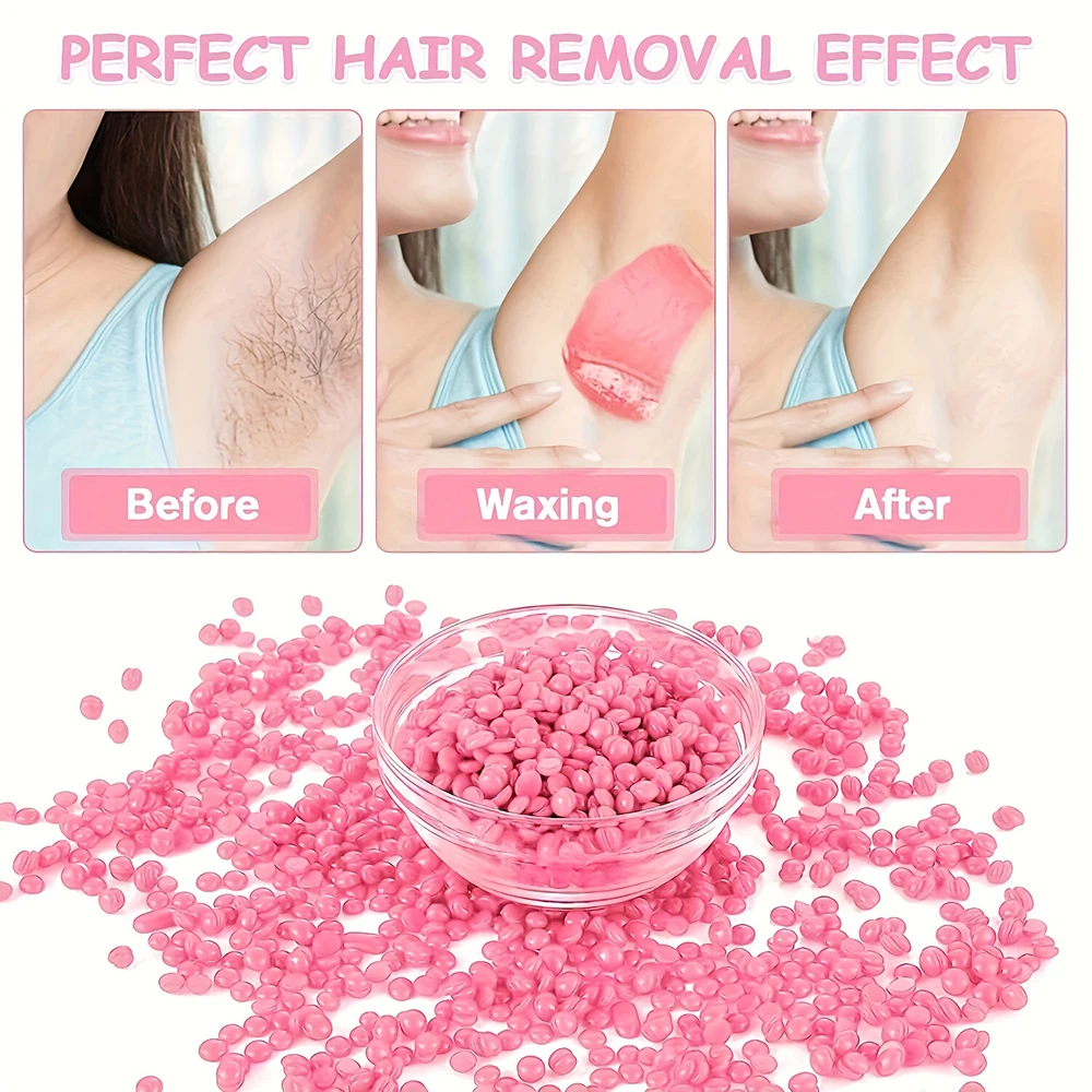 50g/100g Painless Hair Removal Wax Beans Long Lasting Smoothness for Whole body Quick Easy At-Home Kit Suits Sensitive Skin Hair