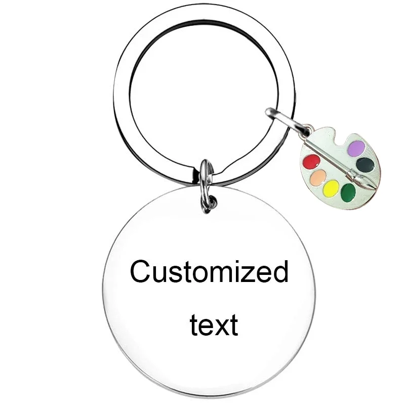 Personalized Custom Art Teacher Appreciation Gift Keychain Art Student Gift Key Chain Pendant Thank You Teacher Present