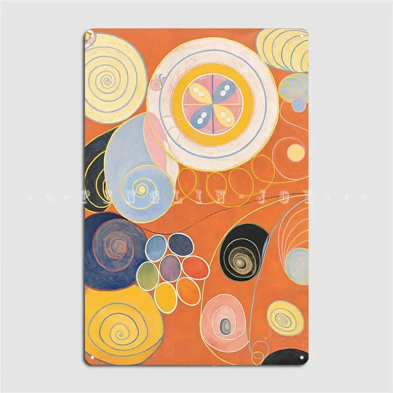 Hilma Af Klint Group Iv No 3 Metal Sign Wall Pub Club Bar Personalized Plates Tin Sign Poster