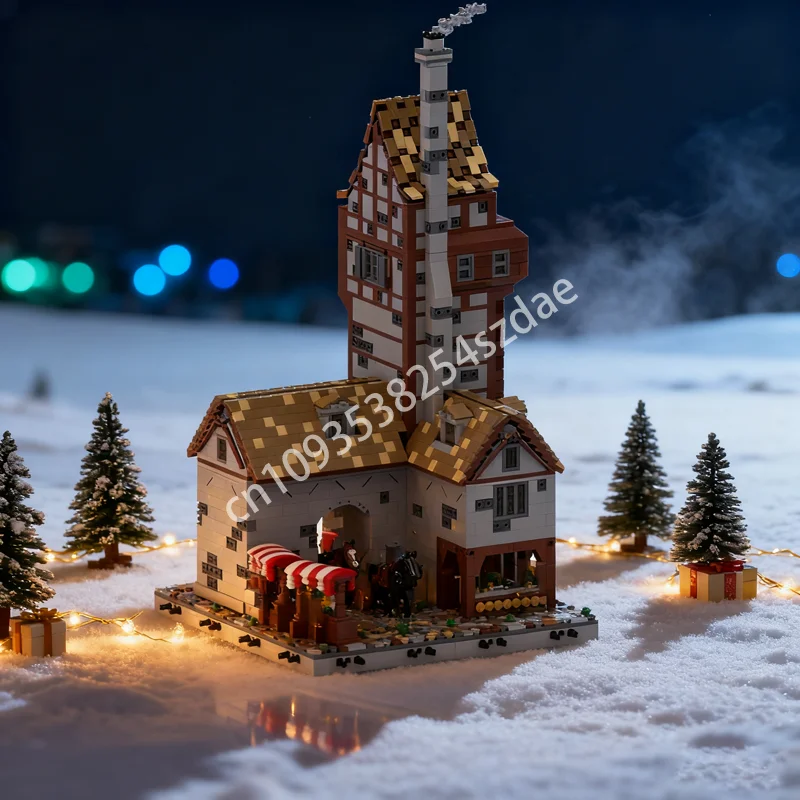 3146 قطعة MOC جسر القرون الوسطى منزل قلعة نموذج بناء هدية الكريسماس كتل العمارة ألعاب إبداعية فكرة الطوب عيد ميلاد #1
