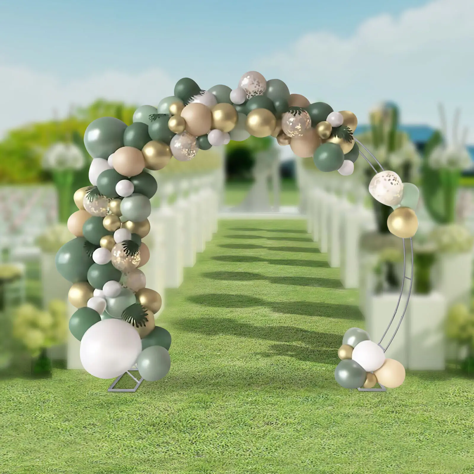 

Wedding & Party Metal Arch Backdrop Stand - Flowers & Balloons for Garden Decoration