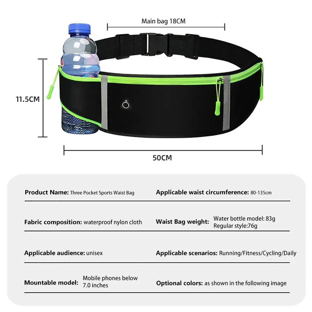 Водонепроницаемая Мужская и Женская поясная сумка для бега, Портативная сумка для тренажерного зала, ремень для бега, внешнее оборудование для телефона