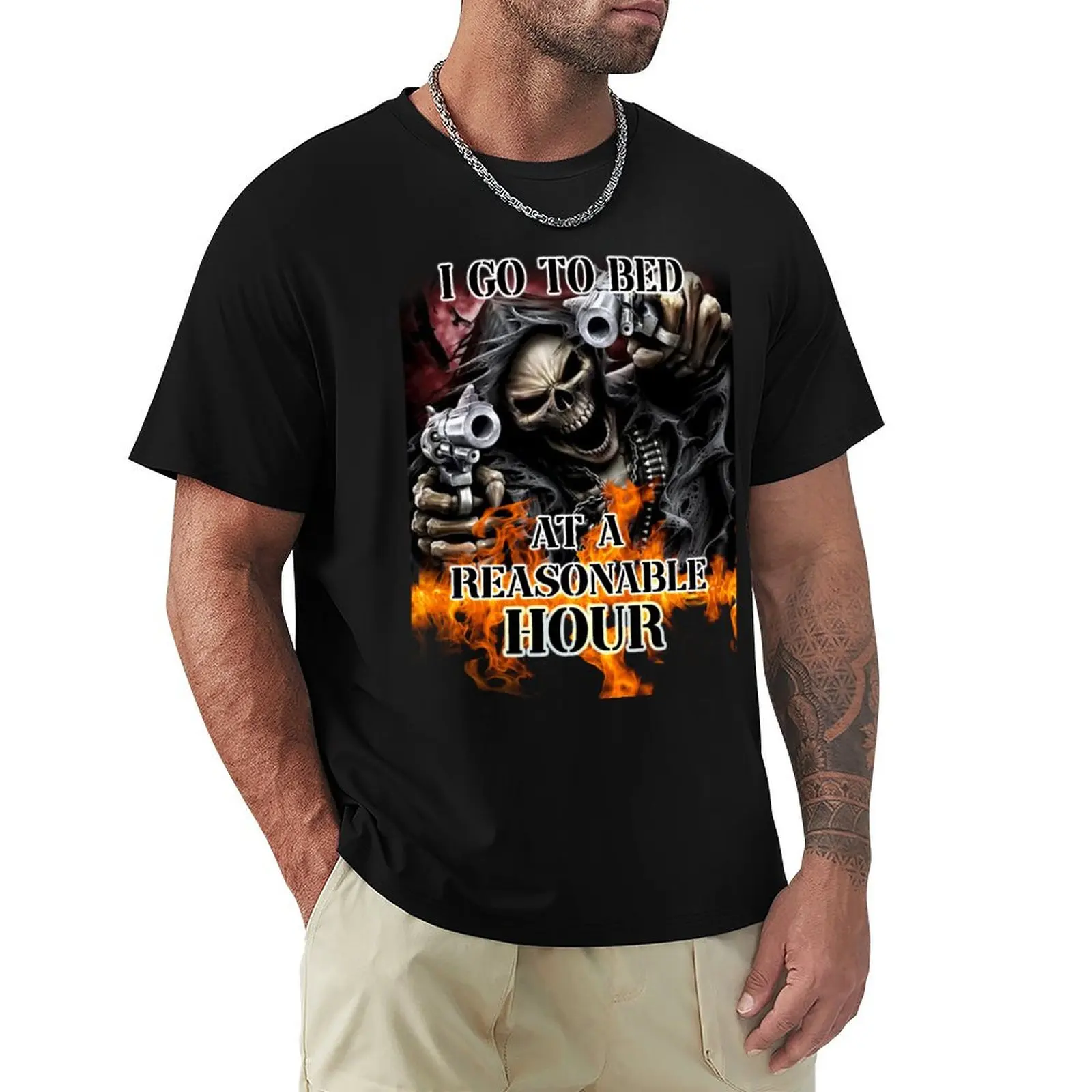 i go to bed at a reasonable hour T-Shirt cotton tshirt 100% T-Shirt