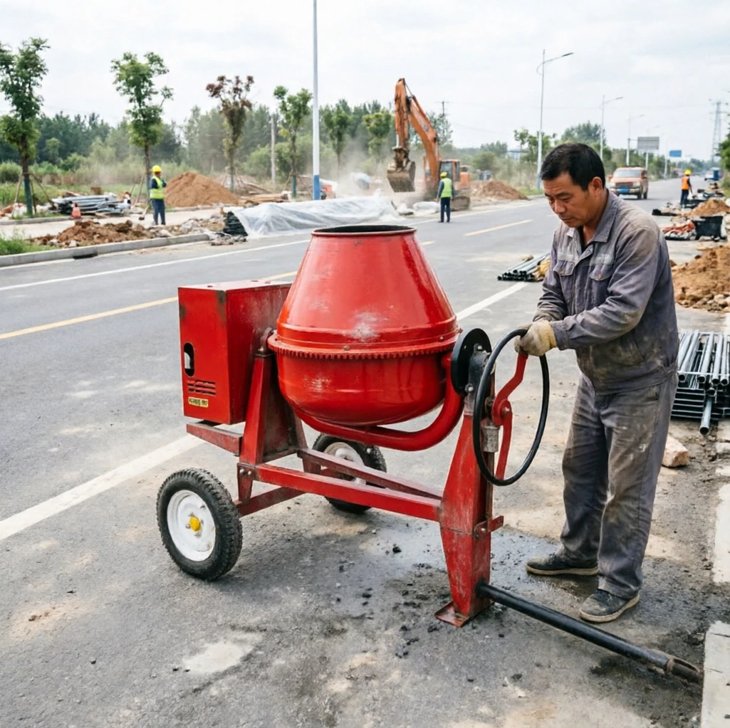 Hot seller Rotary Cement Mixing Drum Detachable Mixing Blades Convenient Cleaning Small Precast Workshop Cement Mixing Tank