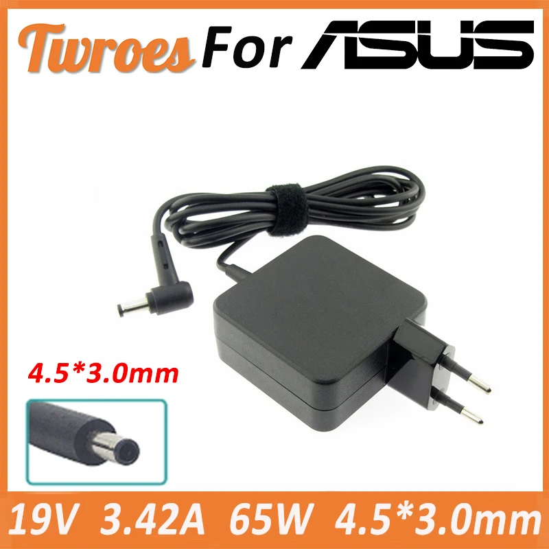 19V 3.42A 65W 4.5*3.0MM Laptop adapter Charger For ASUS X755J UX481 UX481FL UX480 UX480FD P553UJ PU301LA Zenbook UX21 UX31A U38N