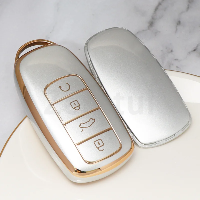 4 Buttons New TPU Shell Bag Car Remote Key Case Cover Protect For Chery Tiggo 8 Pro Tiggo 7 Pro PLUS 2021 Arrizo 5 Accessories