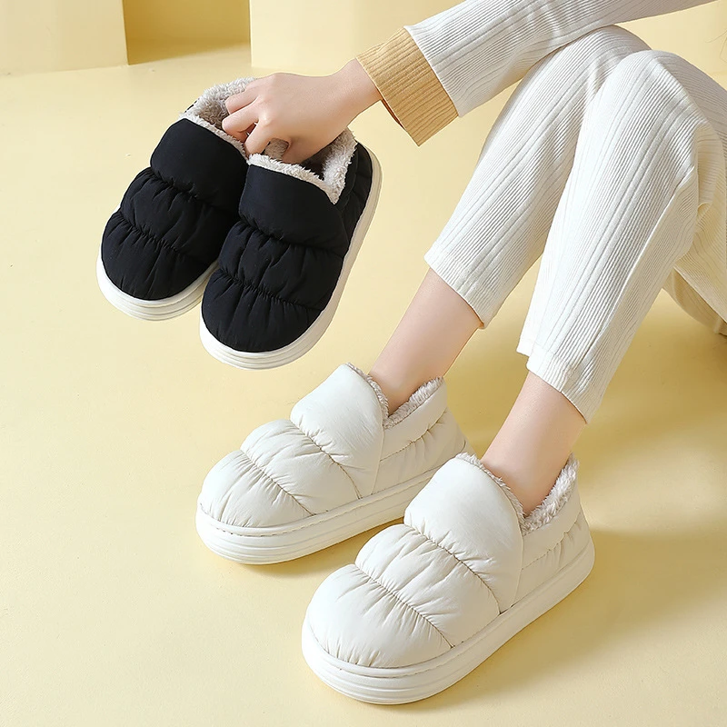 

Kids'Casual Shoes Fluffy Keep Warm Winter Fashion Shoes For Children Warm Anti-slip Home Slipper Designer White Black Size 36-45