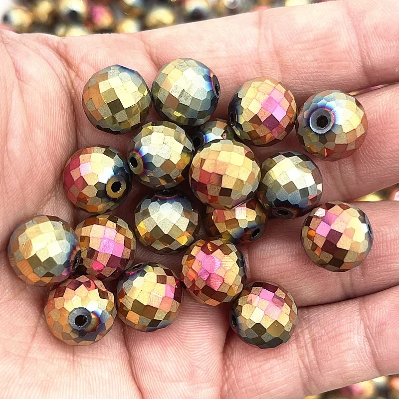 12mm Austria Faceted High Quality Crystal Glass Loose Spacer Round Beads Ball Handmade for Jewelry Making Diy Handmade Bracelet