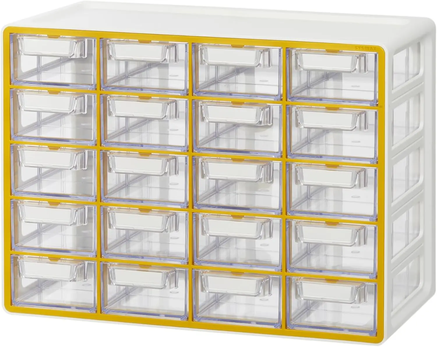 

20-Drawer Stackable Organizer Cabinet for Hardware, Beads, Crafts, Office, Yellow