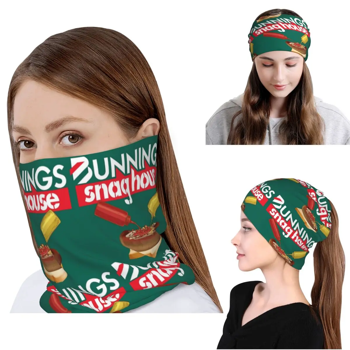 

Многофункциональная маска-бандана Bunnings Snaghouse: теплый головной убор, шарф, шапка-бини для мужчин и женщин, дышащий