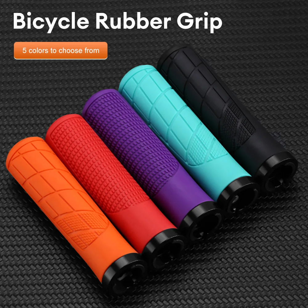 1 Pair Bicycle Grips Soft Rubber For MTB Mountain Bike Shockproof Anti-Slip Handlebar Cover Lock On Ergonomic Cycling Handle Bar