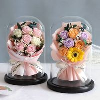 Forever Preserved Real Rose in Glass Dome Women Valentines Day Gifts Eternal Flower for Mother's Day Anniversary Birthday